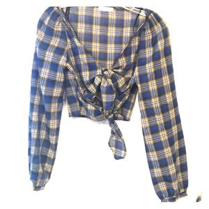 Blue/Yellow Crop Top